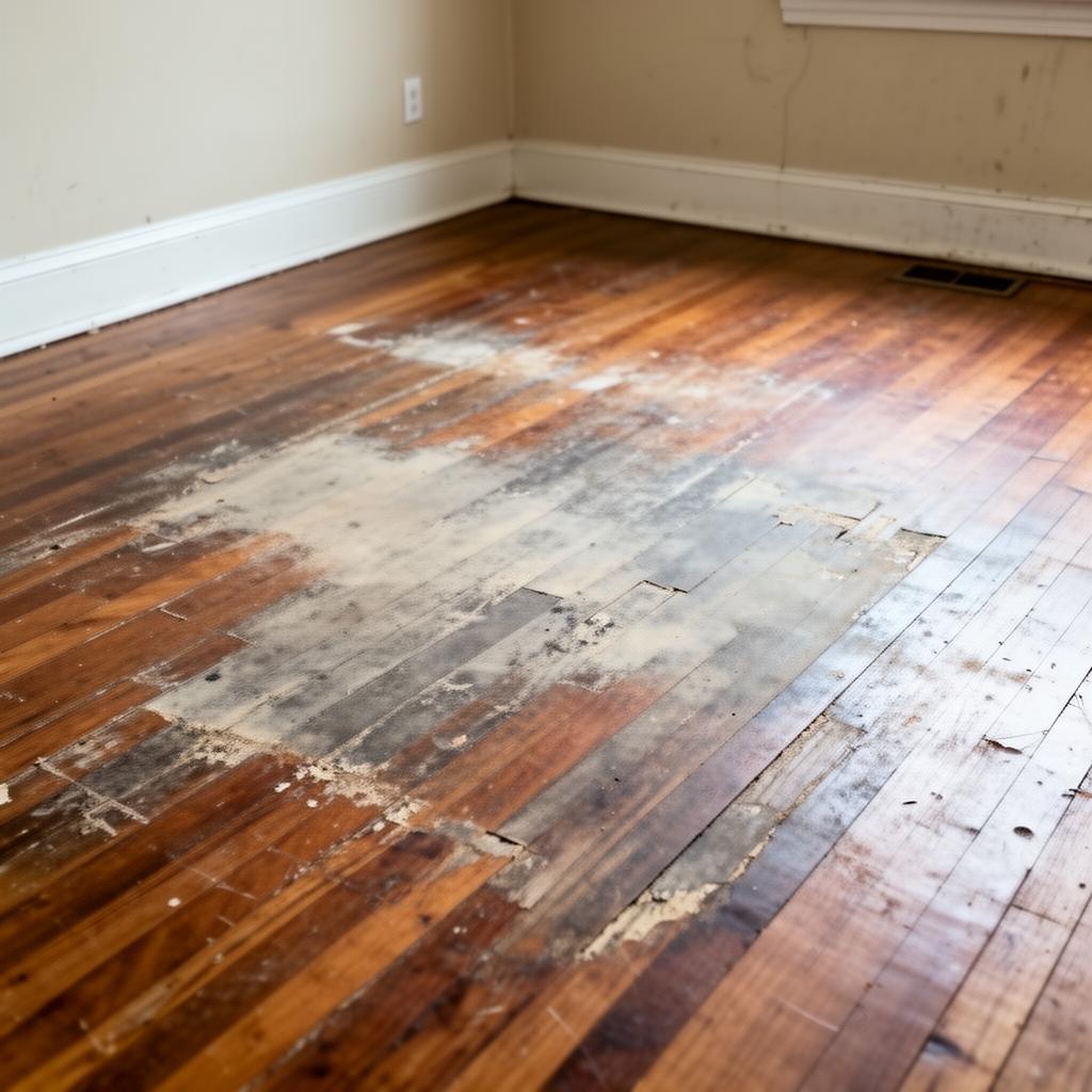 Before — Faded hardwood, refinished